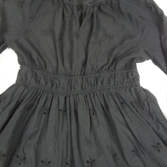 UNIVERSAL THREADS BLACK EYELET LACE MINI DRESS 3/4 SLEEVE WOMENS SIZE LARGE L255 - Picture 5 of 10